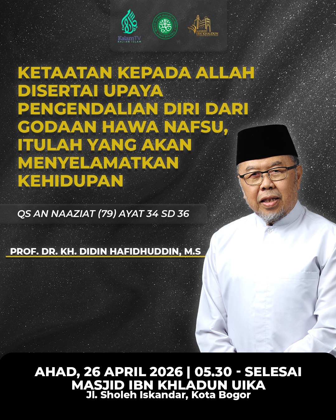Ketaatan kepada Allah Disertai Upaya Pengendalian Diri dari Godaan Hawa Nafsu, Itulah yang Akan Menyelamatkan Kehidupan (Tafsier QS An Naaziat (79) ayat 34 sd 36)