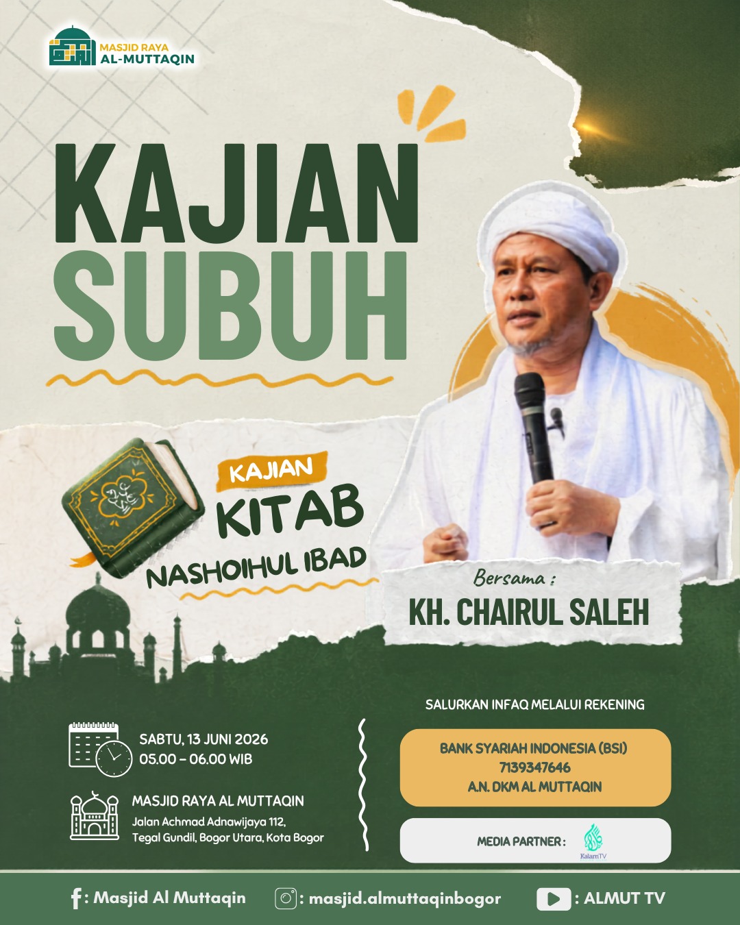 Kajian Subuh Kitab Nashoihul Ibad