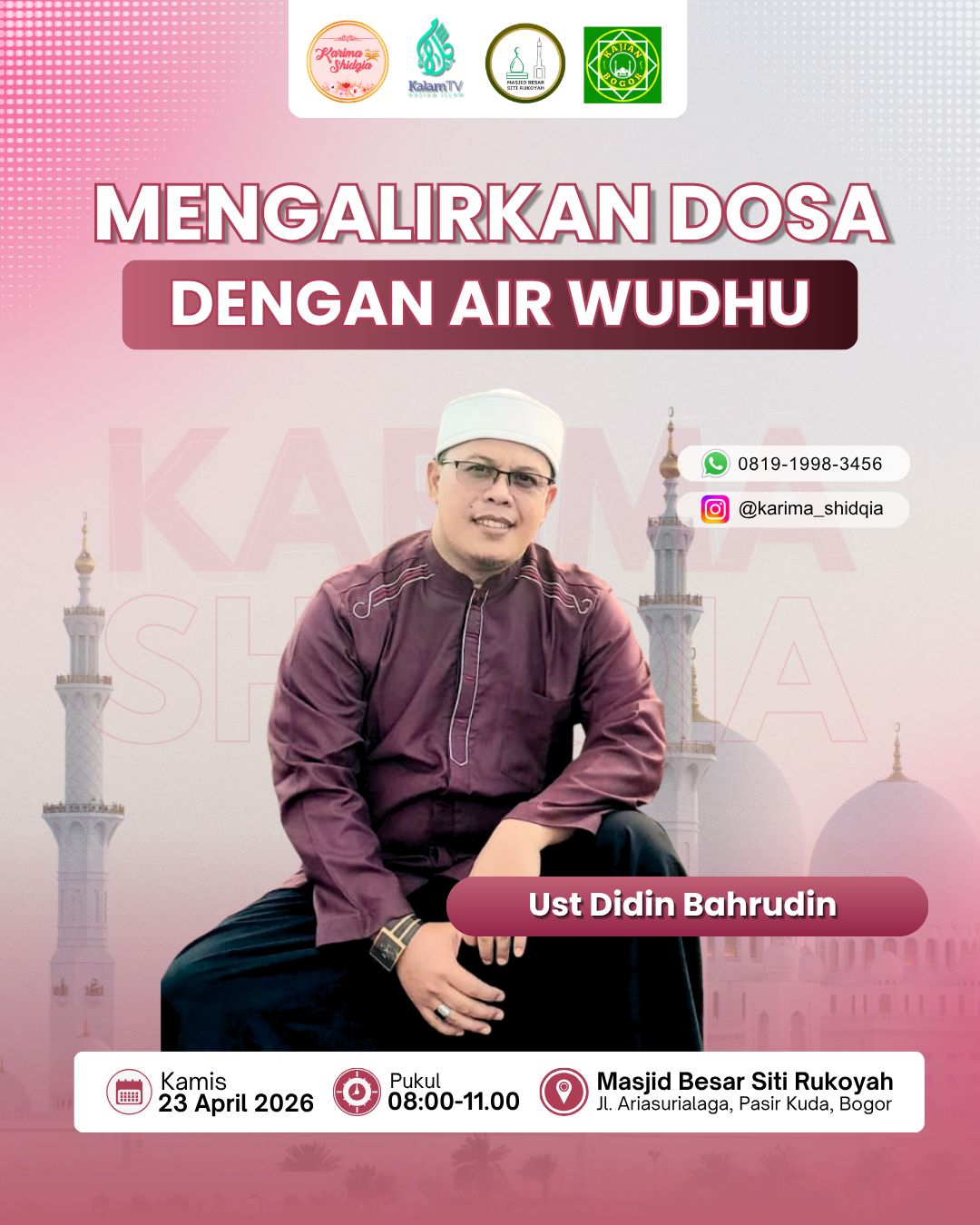 Mengalirkan Dosa Dengan Air Wudhu
