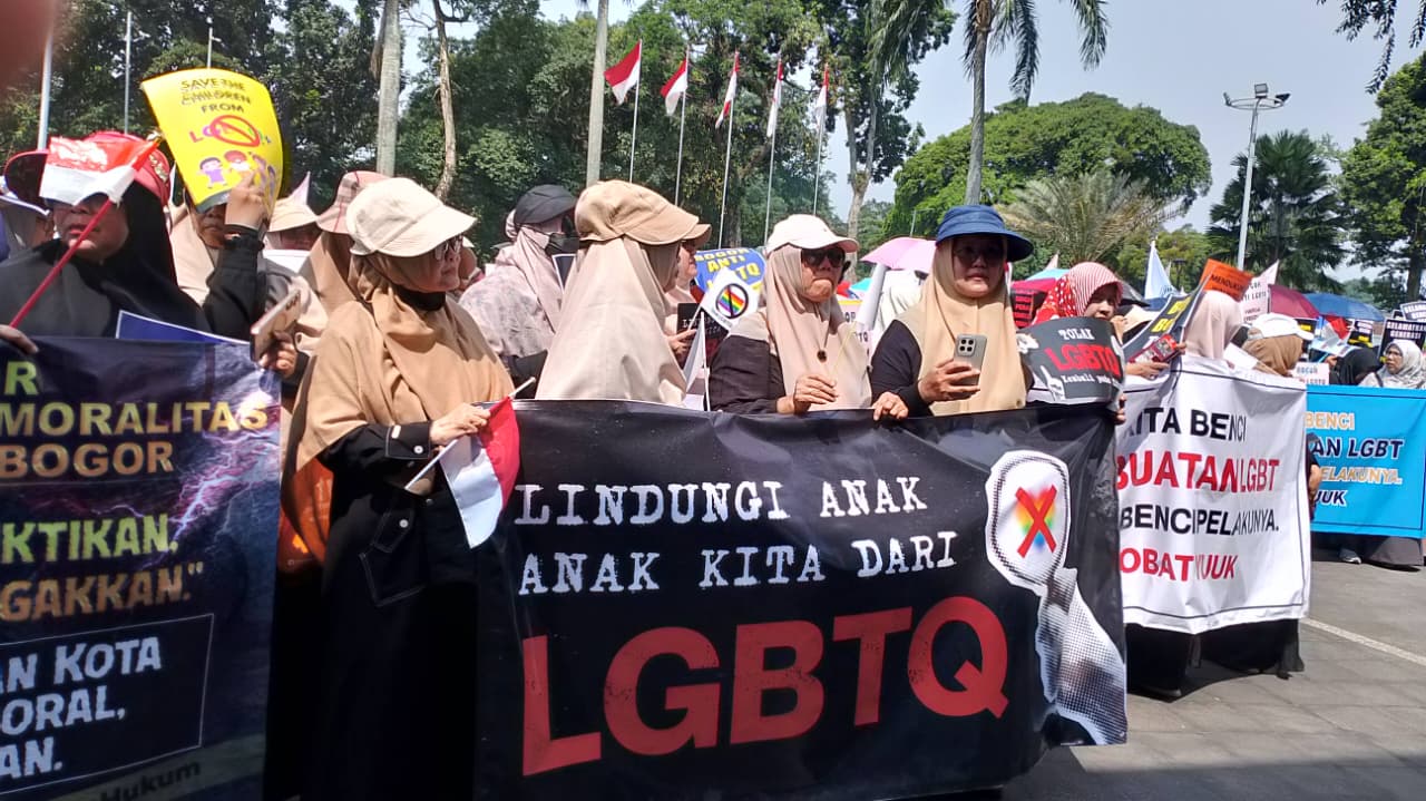 Ratusan Massa Gelar Aksi Damai, Desak Pemkot Bogor Terbitkan Perwali P4S
